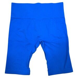 NWOT Tracy Anderson Soft Comfort Bright Blue Biker flexible fit Shorts,‎ Size M